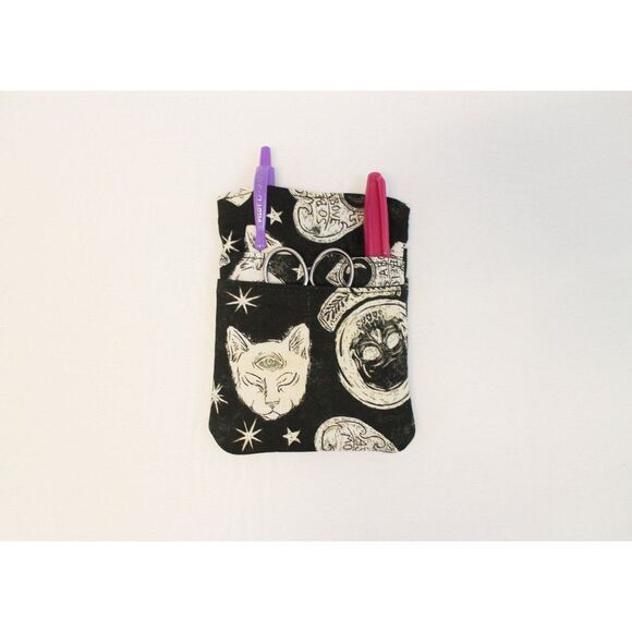 Spooky Halloween Scrub POCKET Insert, Organizer & Protector for Nurses, Doctors - Picture 1 of 4